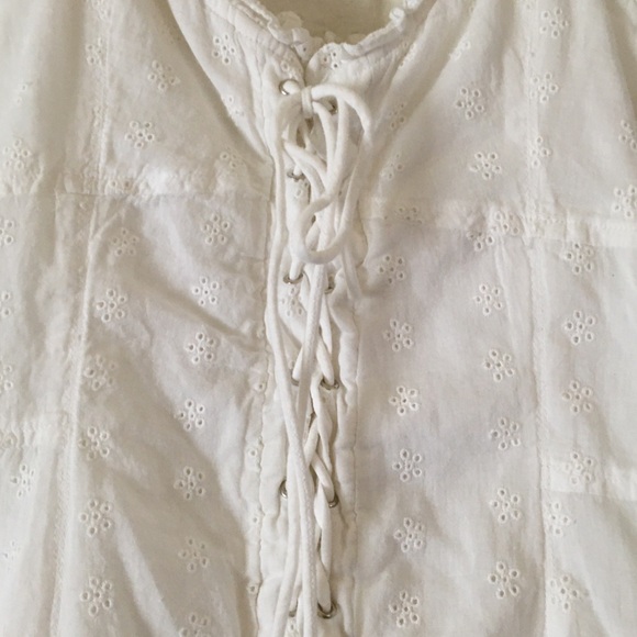 Urban Outfitters White Lace-Up Dress - Picture 2 of 15